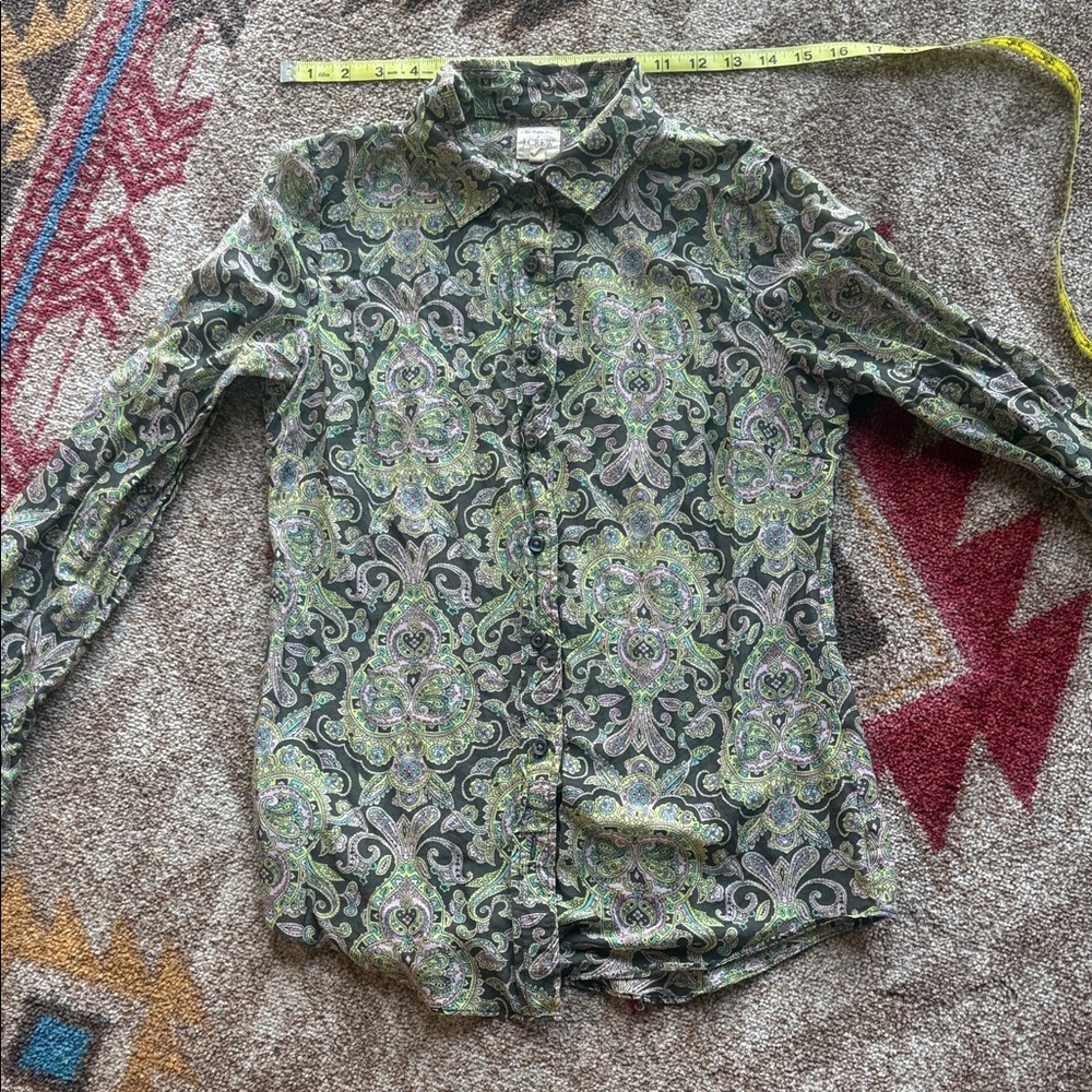 J. Crew Multicolor Paisley Button Down Shirt